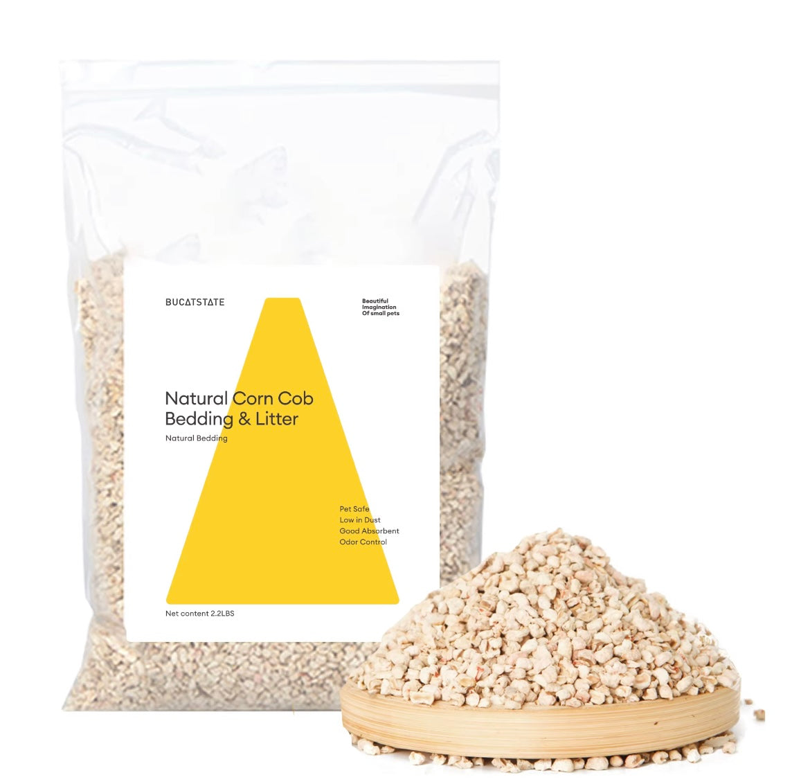Bucatstate Corn Cob Substrate for Small Animals | 1kg